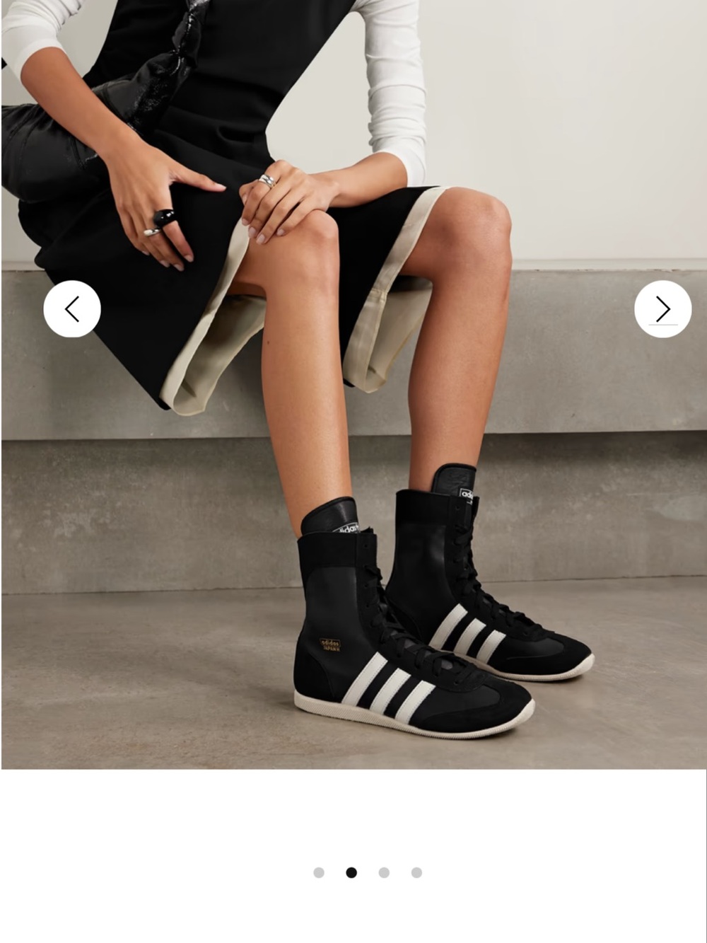 adidas Black High-Top Sneakers with White Stripes stylish